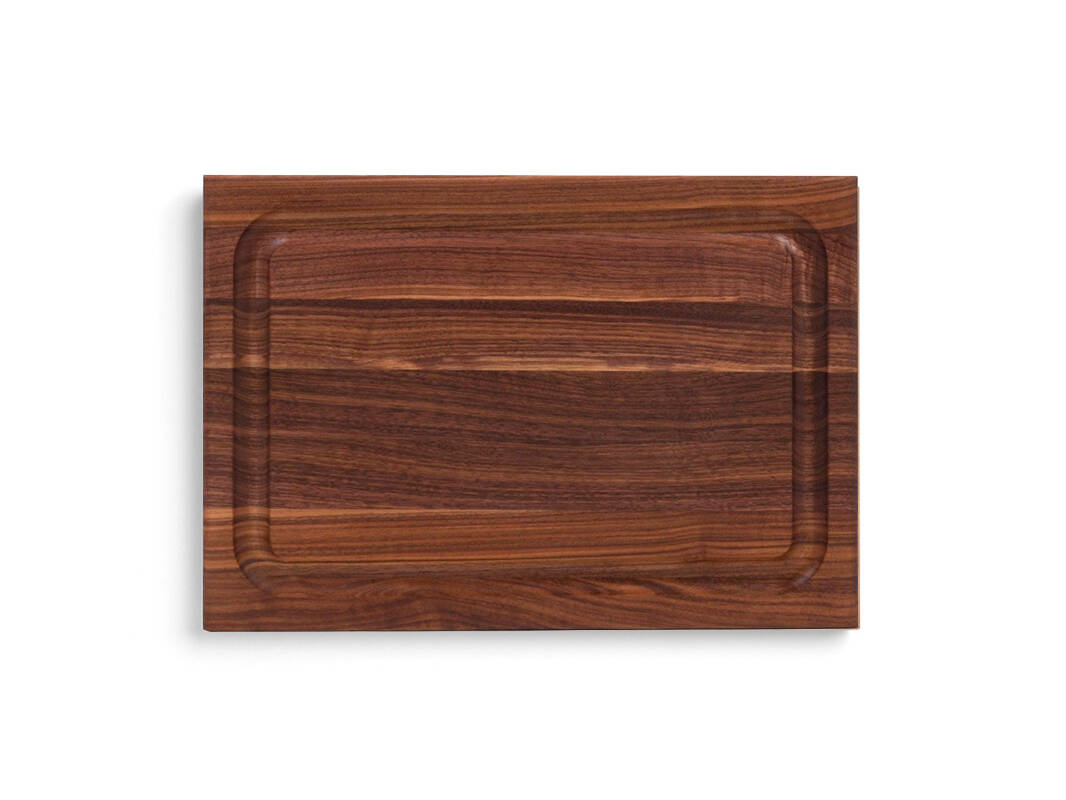 Pro Chef Black Walnut Schneidebrett mit Saftrille und Griffmulden; beidseitig einsetzbar 58