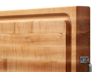 Prep-N-Serve Hard Maple Schneidebrett mit Saftrille, Edelstahlgriffe; beidseitig einsetzbar 19